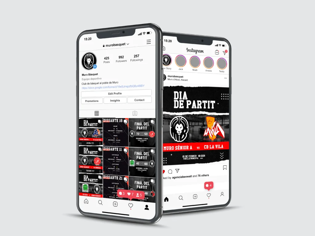 Redes Sociales Muro Bàsquet