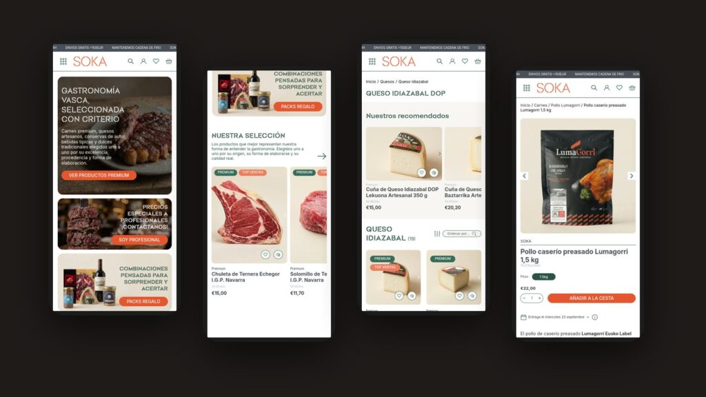 SOKA · Tienda online gourmet a medida en Shopify